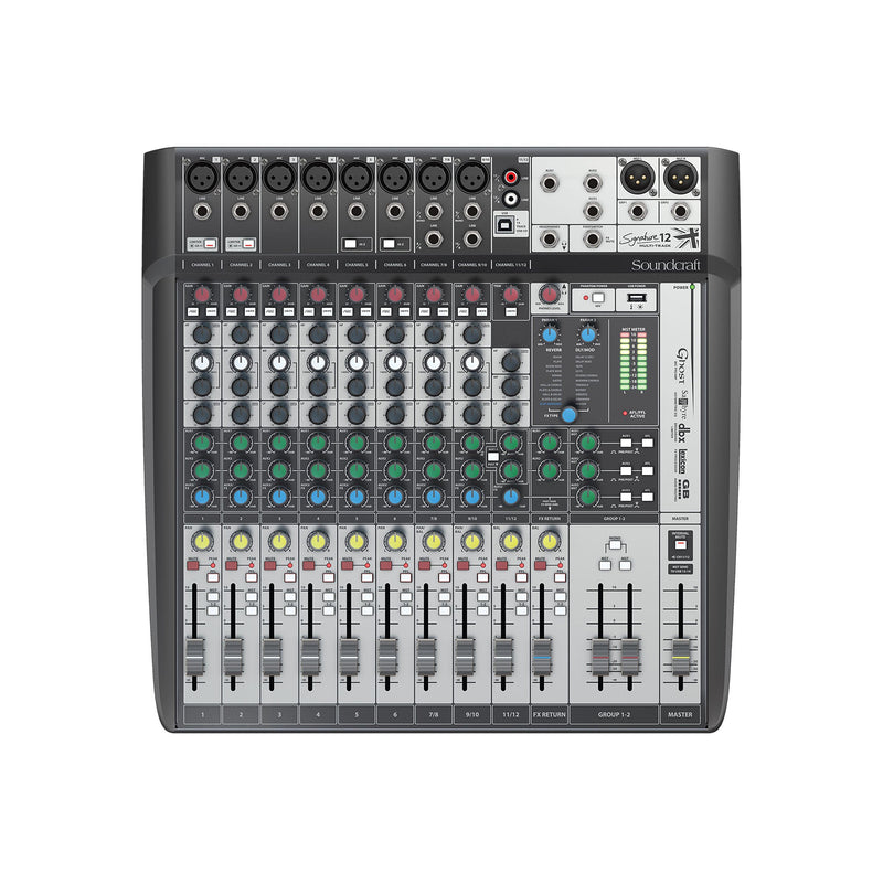 Soundcraft Signature 12 MTK - 12-channel Compact Mixer Multi-track USB Recording And Playback - PA MIXERS - SOUNDCRAFT - TOMS The Only Music Shop