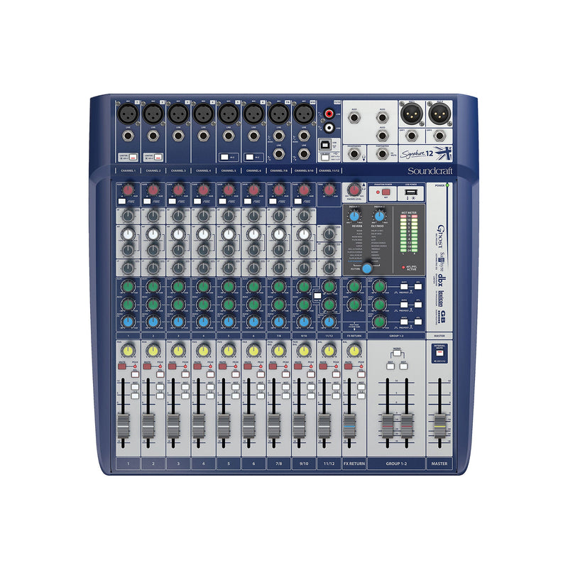 Soundcraft Signature 12 - 12-channel Compact Analogue Mixer - PA MIXERS - SOUNDCRAFT - TOMS The Only Music Shop