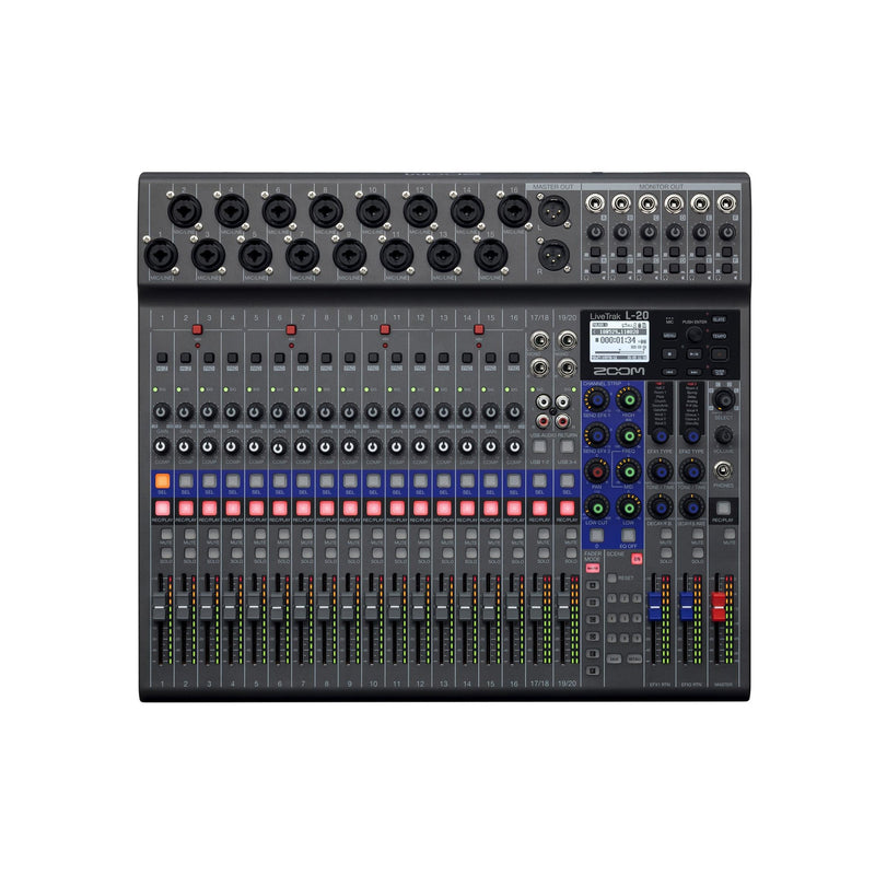 ZOOM Livetrak L-20 Digital Mixer plus Recorder - PA MIXERS - ZOOM - TOMS The Only Music Shop