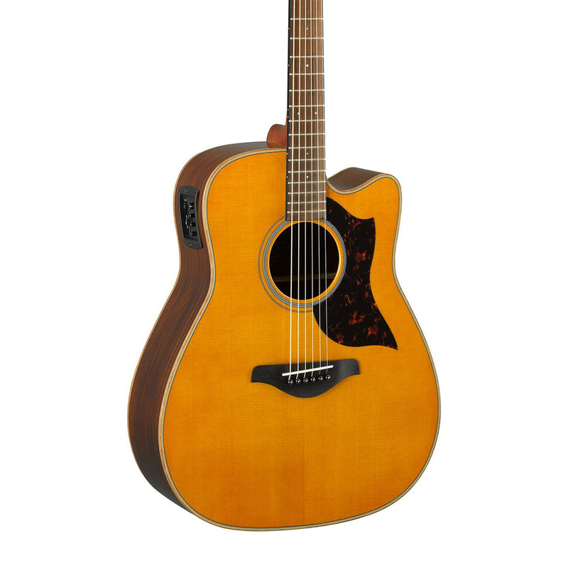 Yamaha A1RVN Dreadnaught Cutaway Acoustic Electric Guitar Vintage Natural - ACOUSTIC ELECTRIC GUITARS - YAMAHA TOMS The Only Music Shop