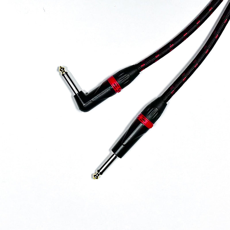 ABT ABT-GTC052B-3M Braided Instrument Cable Mono Jack - Jack (Right Angled) 3 Meters