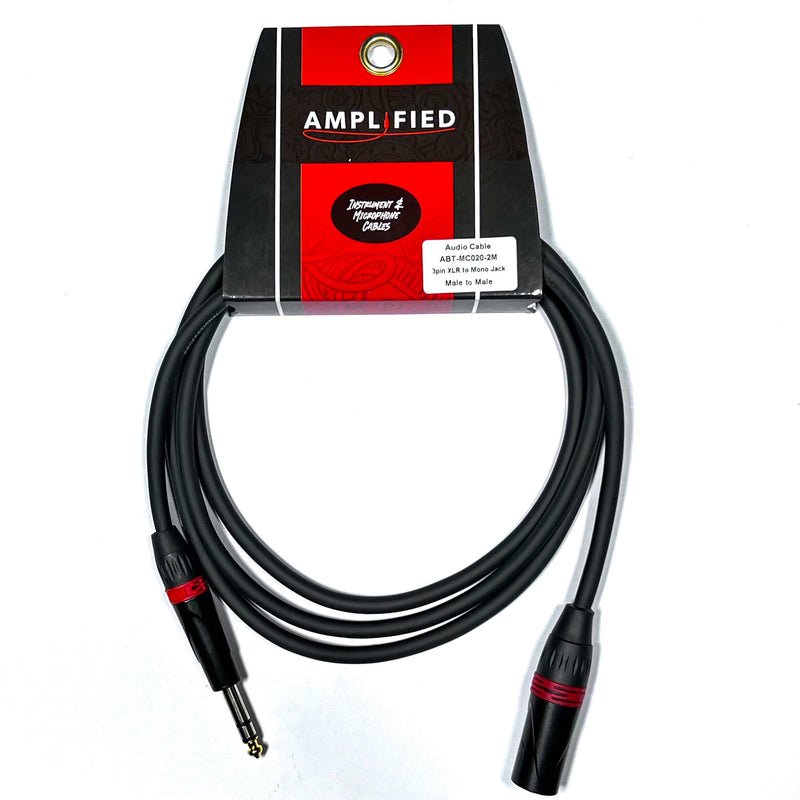 ABT ABT-MC020-6M Jack Audio Cable Xlr Male to 6-35 Straight Male 6 Meters - CABLES - AMPLIFIED BY TOMS TOMS The Only Music Shop