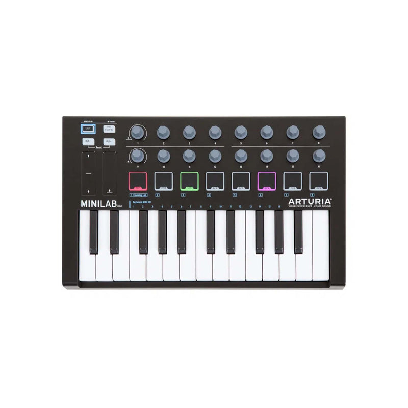 Arturia AR230502 MiniLab MkII Black Controller - CONTROLLERS - ARTURIA TOMS The Only Music Shop