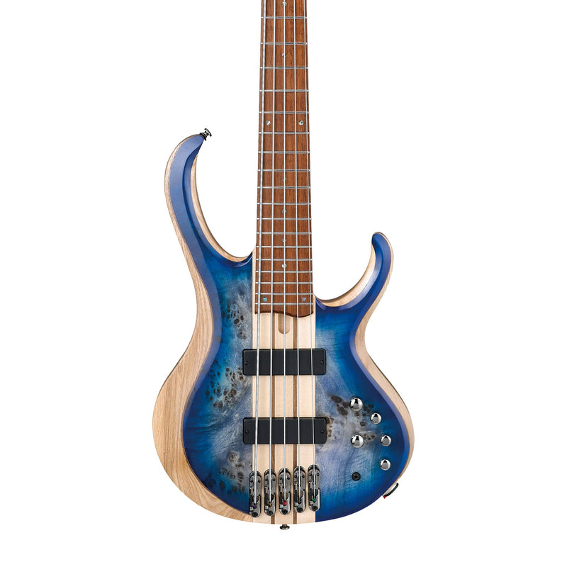Ibanez BTB845-CBL 5 string bass in Cerulean Blue Burst Low Gloss - 0 - IBANEZ TOMS The Only Music Shop