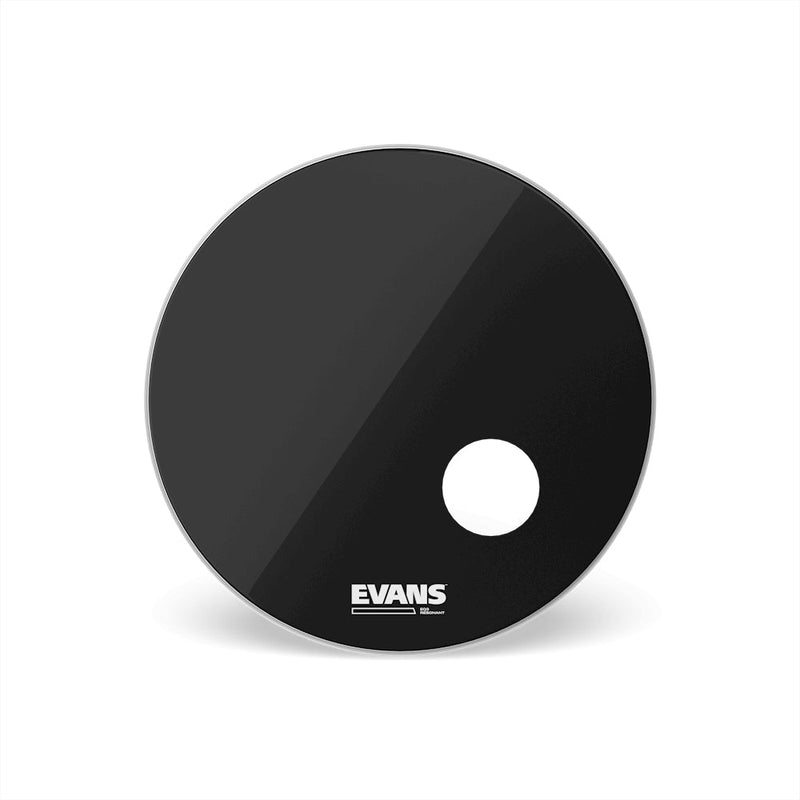 Evans EQ3 Resonant Black Bass Drumhead - 22 inch - With Port Hole - DRUM HEADS - EVANS - TOMS The Only Music Shop