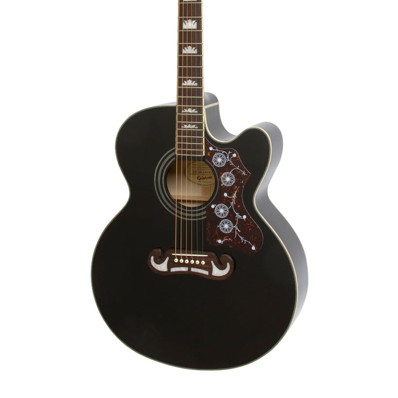 Epiphone EJ-200SCE Black Acoustic Guitar - ACOUSTIC GUITARS - EPIPHONE - TOMS The Only Music Shop