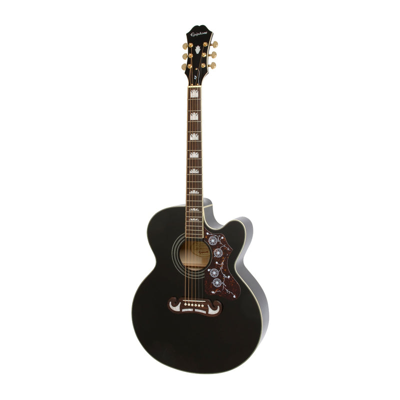 Epiphone EJ-200SCE Black Acoustic Guitar - ACOUSTIC GUITARS - EPIPHONE - TOMS The Only Music Shop