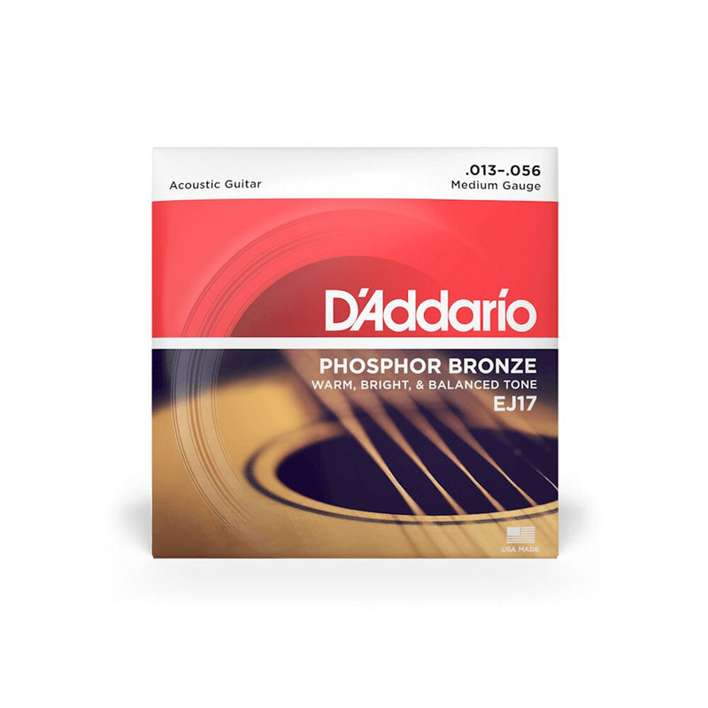 D'Addario EJ17 13-56 Medium Set Phosphor Bronze Acoustic Guitar strings - ACOUSTIC GUITAR STRINGS - D'ADDARIO - TOMS The Only Music Shop