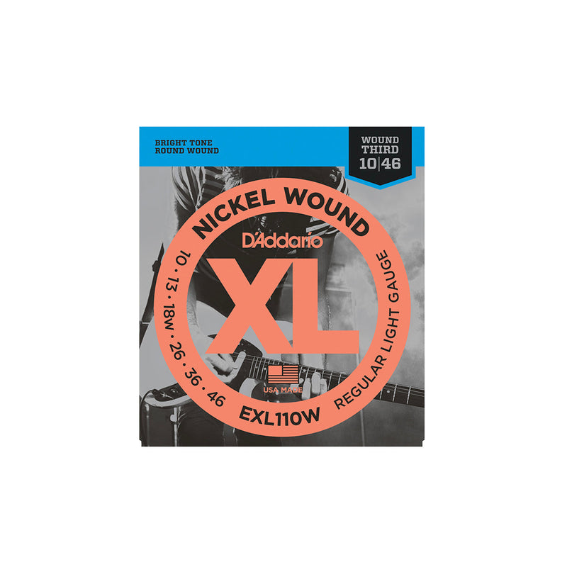 D'Addario EXL110W Nickel Wound Electric Strings - .010-.046 Regular Light Wound - GUITAR STRINGS - D'ADDARIO - TOMS The Only Music Shop