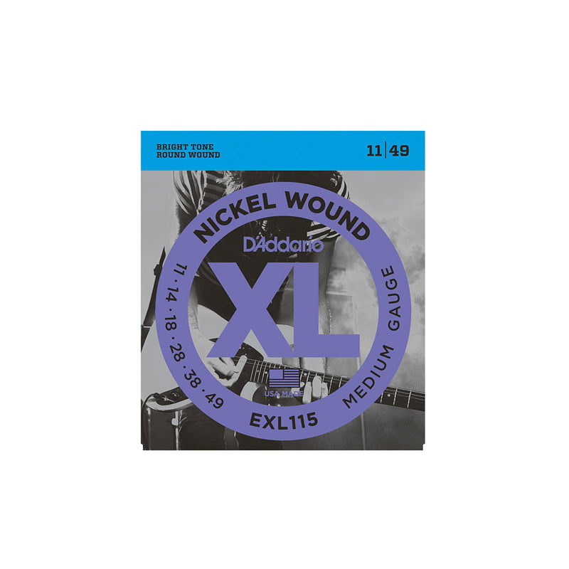 D'Addario EXL115 Nickel Wound Electric Strings - .011-.049 Medium/Blues-Jazz Rock - GUITAR STRINGS - D'ADDARIO - TOMS The Only Music Shop