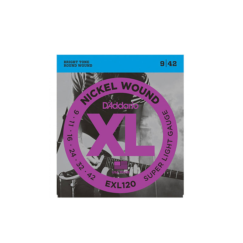 D'Addario EXL120 Nickel Wound Electric Strings - .009-.042 Super Light - GUITAR STRINGS - D'ADDARIO - TOMS The Only Music Shop