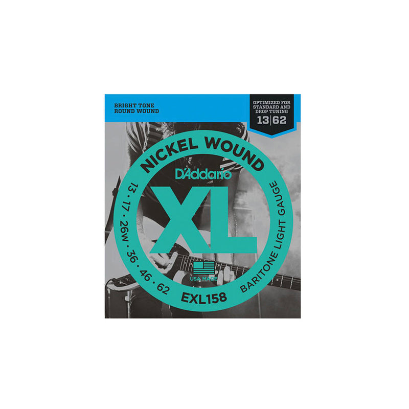D'Addario EXL158 Nickel Wound Electric Strings - .013-.062 Light Baritone - GUITAR STRINGS - D'ADDARIO - TOMS The Only Music Shop