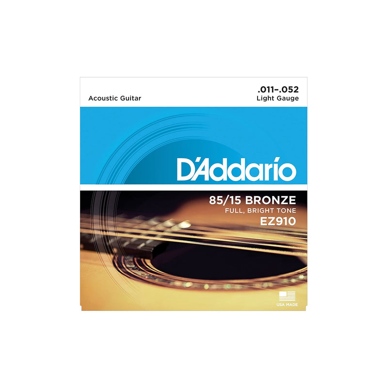 D'Addario EZ910 85/15 Bronze Acoustic Guitar Strings - ACOUSTIC GUITAR STRINGS - D'ADDARIO - TOMS The Only Music Shop