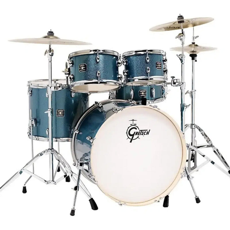 Gretsch GRE-GE4E825BS 22 Inch Blue Sparkle Acoustic Drum Kit - ACOUSTIC DRUM KITS - GRETSCH TOMS The Only Music Shop