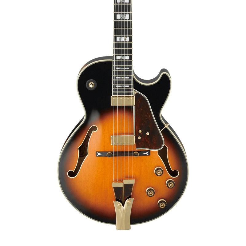 IBANEZ GB10-BS George Benson Hollow-Body Electric Guitar Brown Sunburst - Hardshell Case Included - HOLLOWBODY GUITARS - IBANEZ - TOMS The Only Music Shop