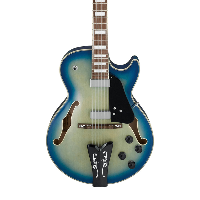 IBANEZ GB10EM-JBB Signature George Benson Hollow-Body Electric Guitar in Jet Blue Burst(JBB) - HOLLOWBODY GUITARS - IBANEZ - TOMS The Only Music Shop