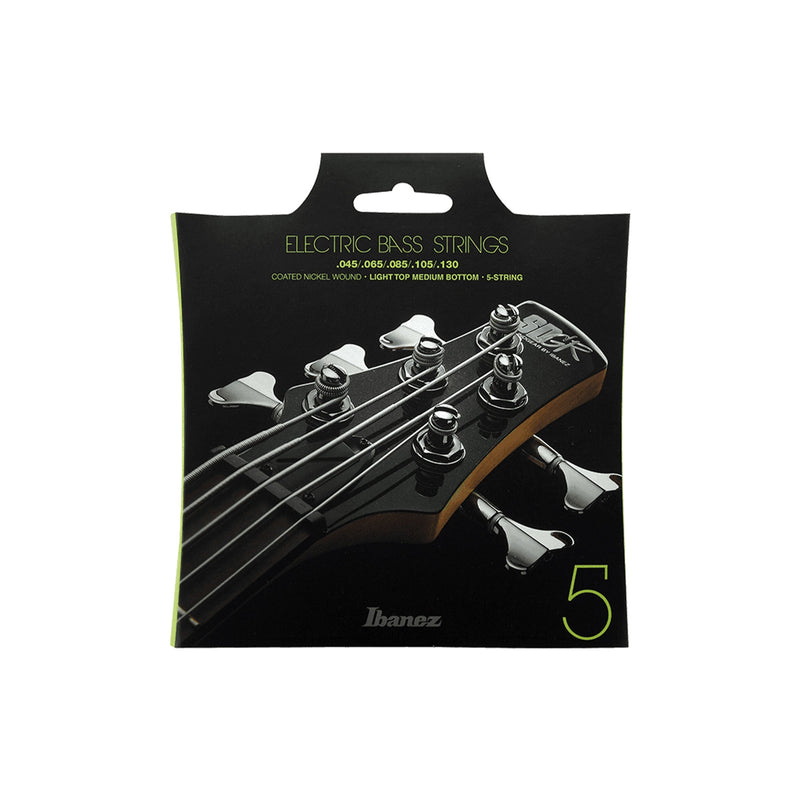 IBANEZ IEBS5C (Coated) Electric Bass Strings - Light Top/Medium Bottom - 5-string - BASS GUITAR STRINGS - IBANEZ - TOMS The Only Music Shop