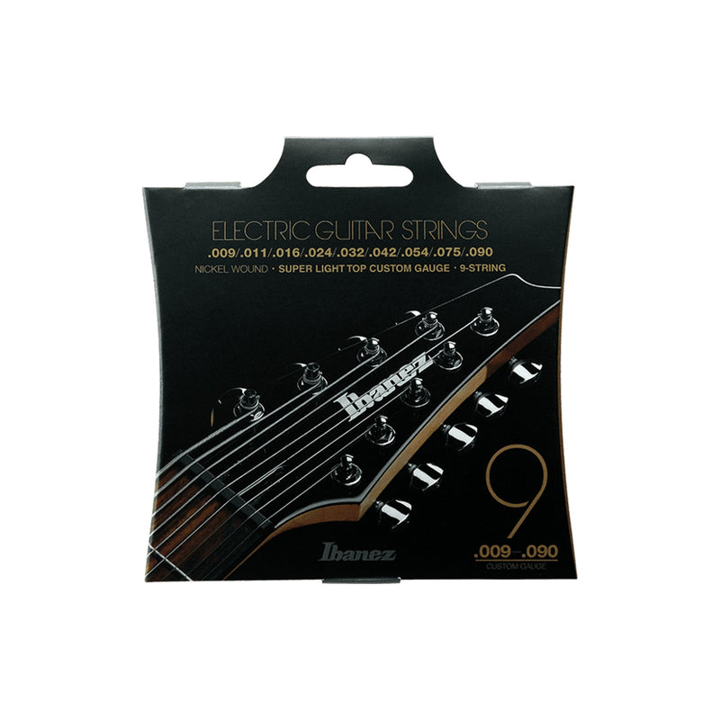 IBANEZ IEGS9 Nickel Wound Electric Guitar Strings - Super Light Top Custom Gauge 9-string - GUITAR STRINGS - IBANEZ - TOMS The Only Music Shop