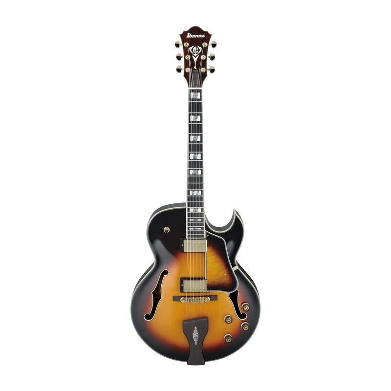 IBANEZ LGB30-VYS Signature George Benson Hollow-Body Electric Guitar in Vintage Yellow Sunburst (VYS) - Hardshell Case Included - HOLLOWBODY GUITARS - IBANEZ - TOMS The Only Music Shop