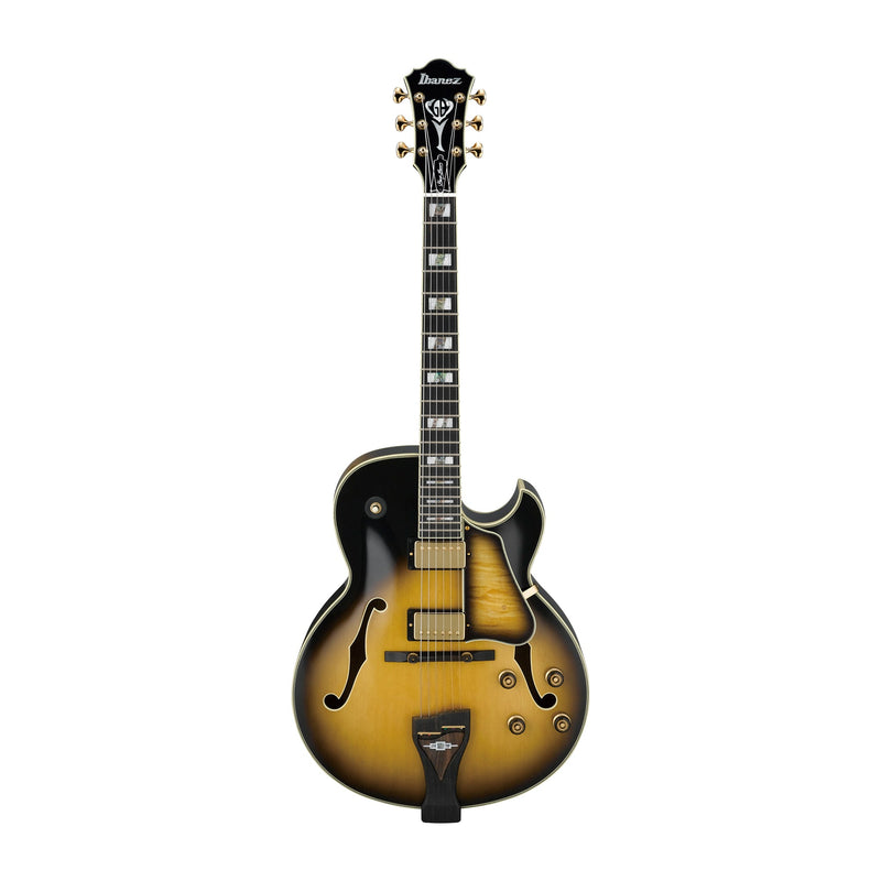 IBANEZ LGB300-VYS Signature George Benson Hollow-Body Electric Guitar in Vintage Yellow Sunburst (VYS) - Hardshell Case Included - HOLLOWBODY GUITARS - IBANEZ - TOMS The Only Music Shop