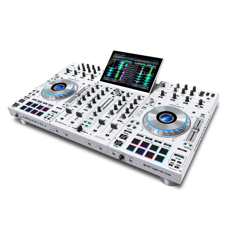 Denon DJ Prime4-WH 4 Channel Standalone DJ system Media Player in White