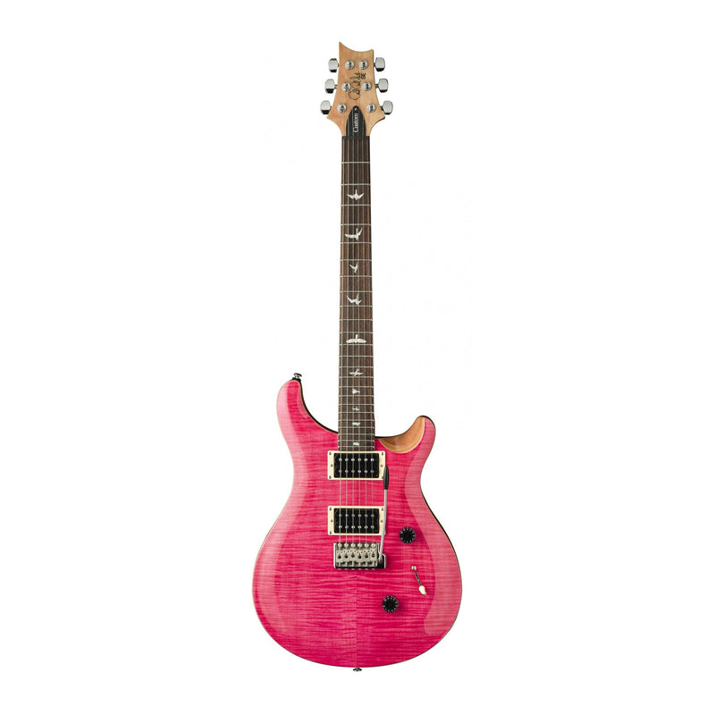 PRS SE PRS-CU44BQ Custom 24 Electric Guitar (Bonnie Pink) w/ Violin Top Carve