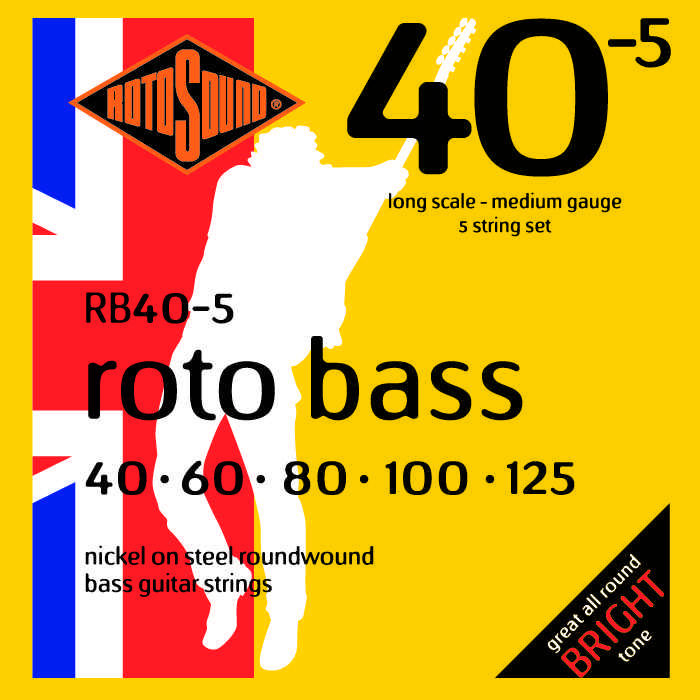 Roto Bass RB40-5 Bass Guitar Strings - BASS GUITAR STRINGS - ROTOSOUND TOMS The Only Music Shop