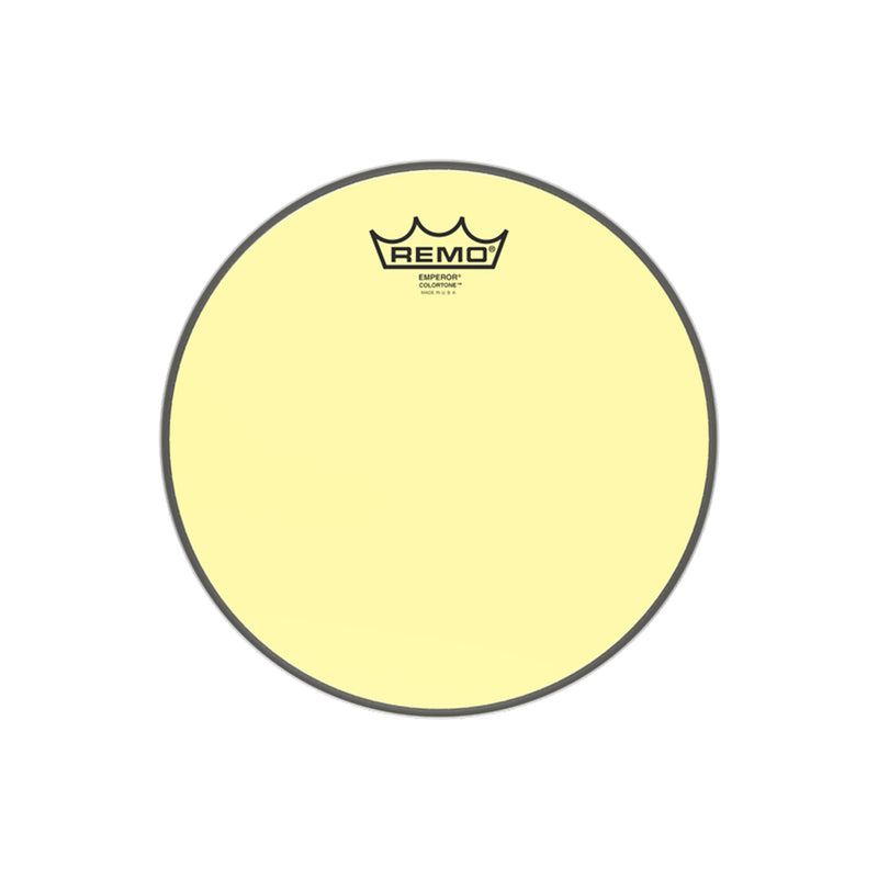 REMO Emperor Colortone 10" Yellow Drumhead - DRUM HEADS - REMO - TOMS The Only Music Shop