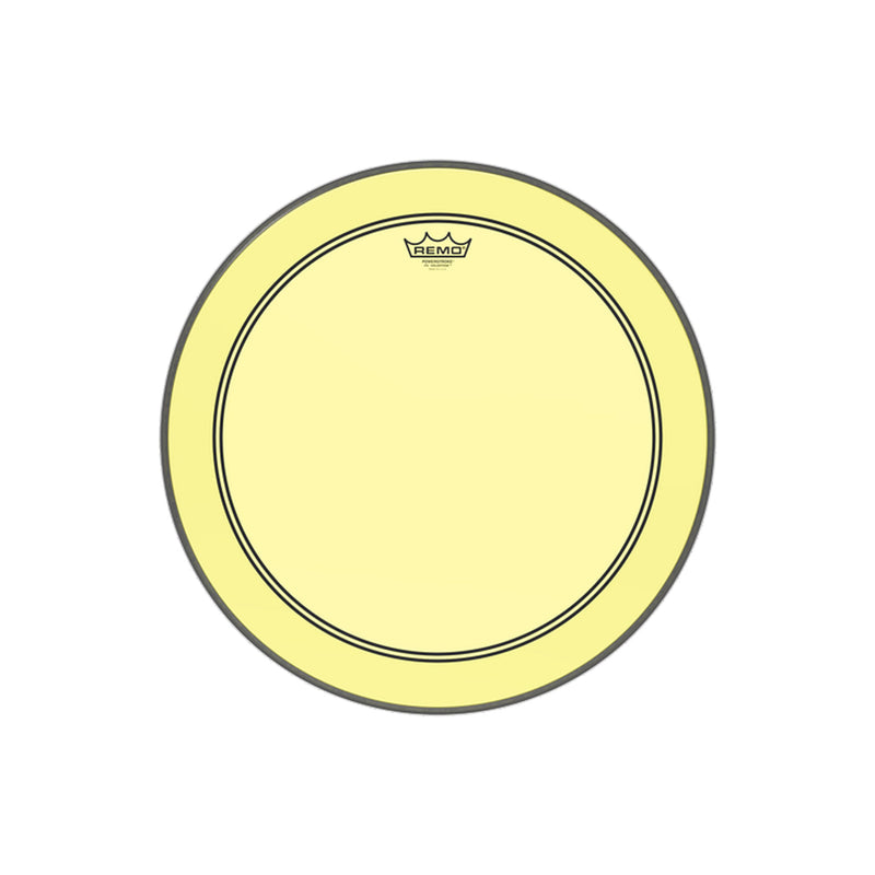REMO Powerstroke 3 Colortone 20" Yellow Bass Drumhead - DRUM HEADS - REMO - TOMS The Only Music Shop