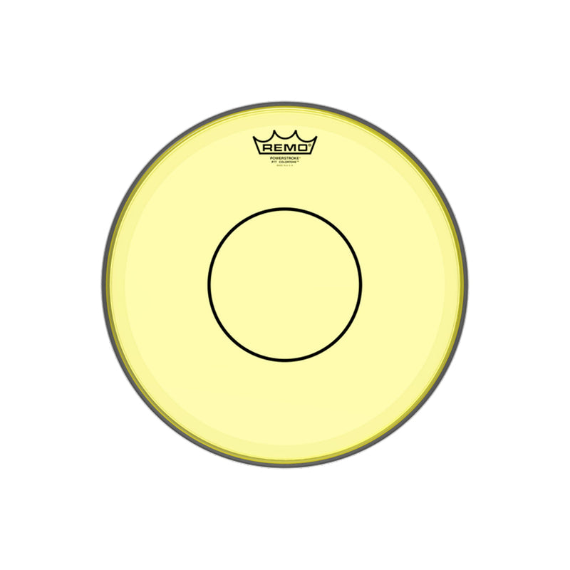 REMO Powerstroke 77 Colortone 14" Yellow Snare Drumhead - DRUM HEADS - REMO - TOMS The Only Music Shop