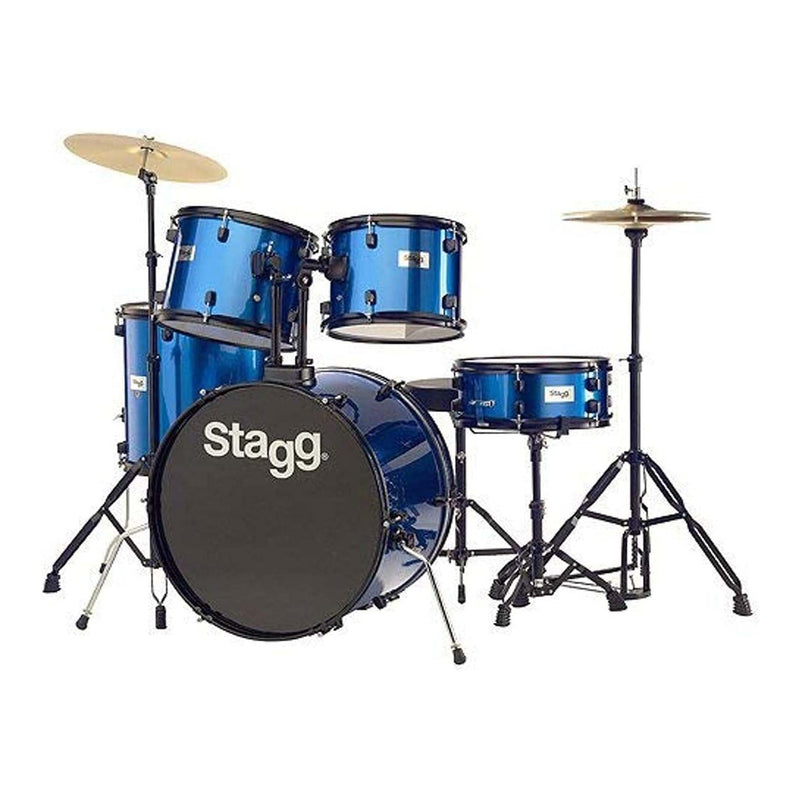 Stagg STAG-TIM122B-BL 5 Piece Drum Set 22 Inch In Blue  -  -  TOMS The Only Music Shop