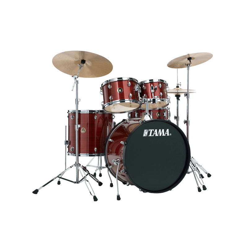 TAMA RM52KH6C Rhythm Mate Shell Kit With 6pc Hardware And Cymbals - Red Stream (rds) - ACOUSTIC DRUM KITS - TAMA - TOMS The Only Music Shop