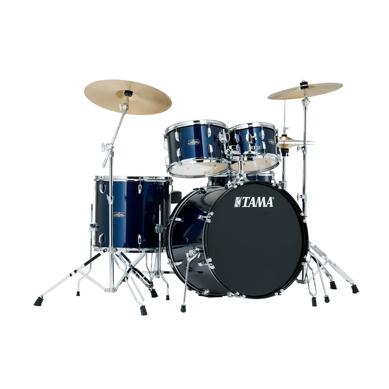 TAMA SG52KH6C Stagestar 22" Bass 5pc Drum Kit With 6pc Hardware And Cymbals - Dark Blue (db) - ACOUSTIC DRUM KITS - TAMA - TOMS The Only Music Shop