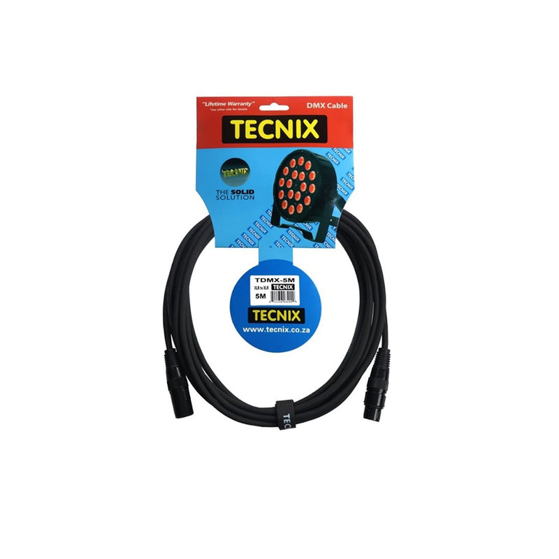 Technix TDMX-5M XLR-XLR Dmx Cable - CABLES - TECNIX TOMS The Only Music Shop