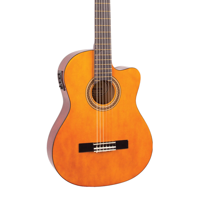 Valencia TE-VC104C Acoustic Electric Guitar Natural - ACOUSTIC ELECTRIC GUITARS - VALENCIA TOMS The Only Music Shop