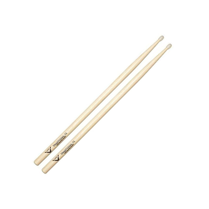 Vater Traditional 7A Nylon Tip Hickory Drum Sticks (Natural) - DRUM STICKS - VATER - TOMS The Only Music Shop