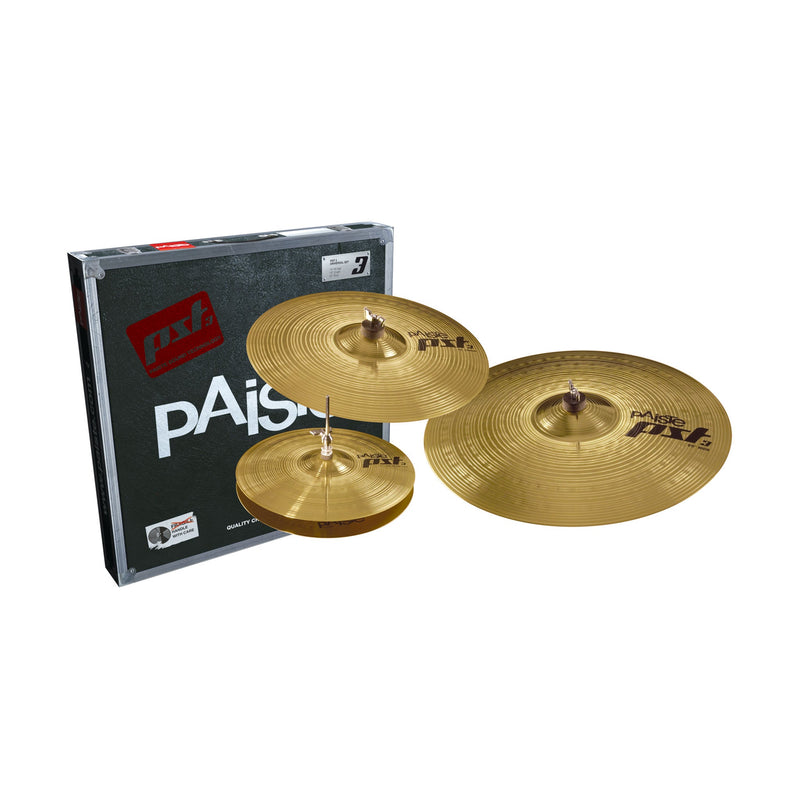 PAISTE PST 3 Universal Cymbals Set 14" Hi-Hat 16" Crash 20" Ride - CYMBALS - PAISTE - TOMS The Only Music Shop